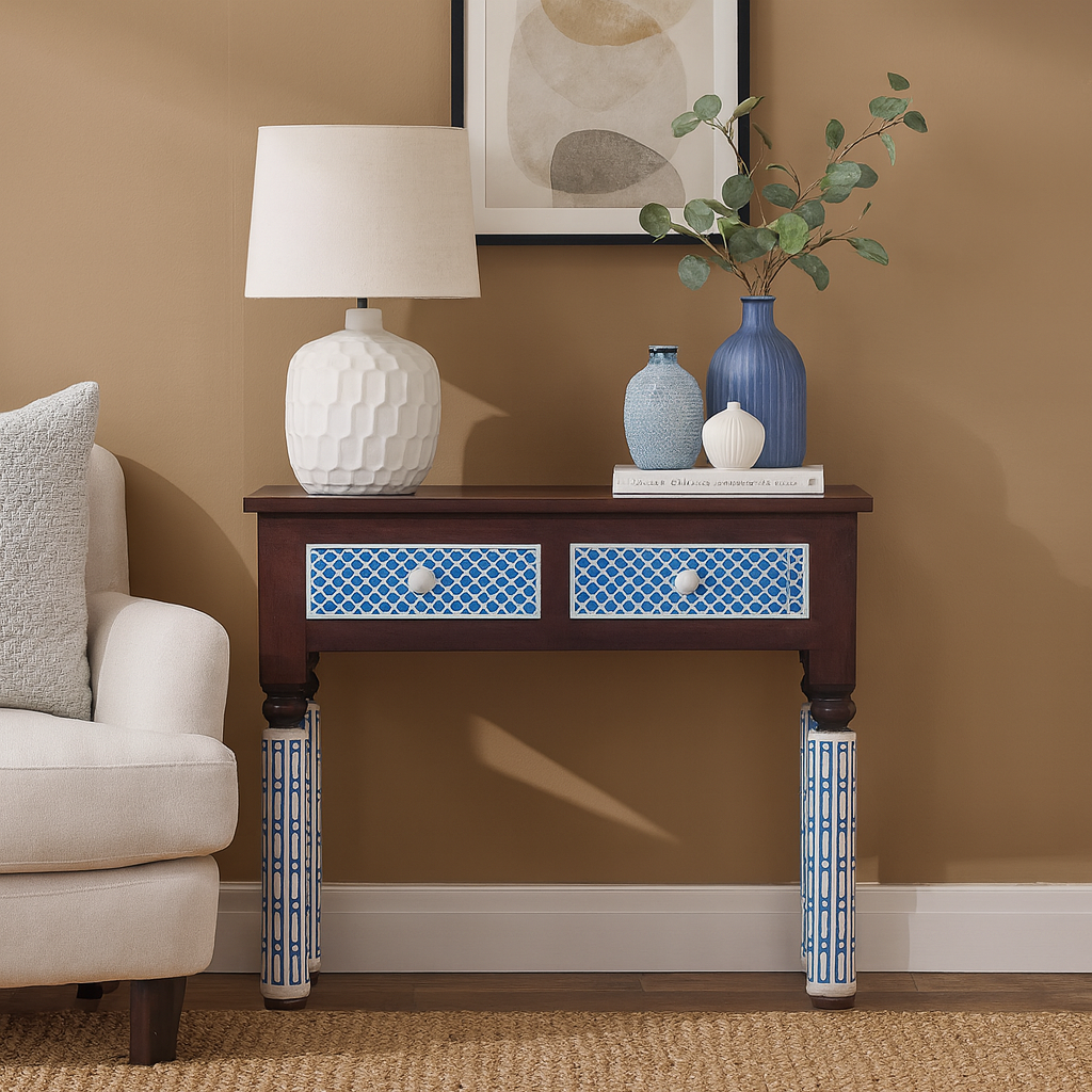 Nick Bone Inlay Console Table