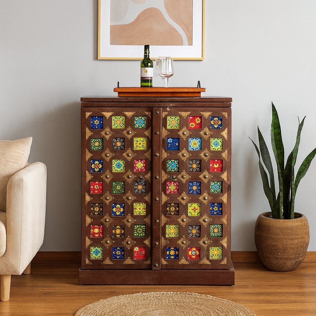 Eva Tile Bar Cabinet