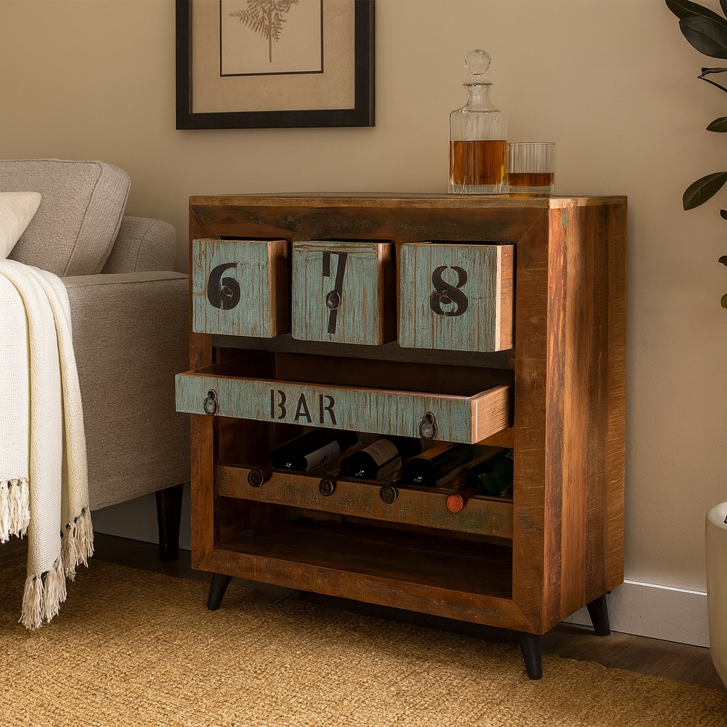 Tanner Wooden Bar Cabinet