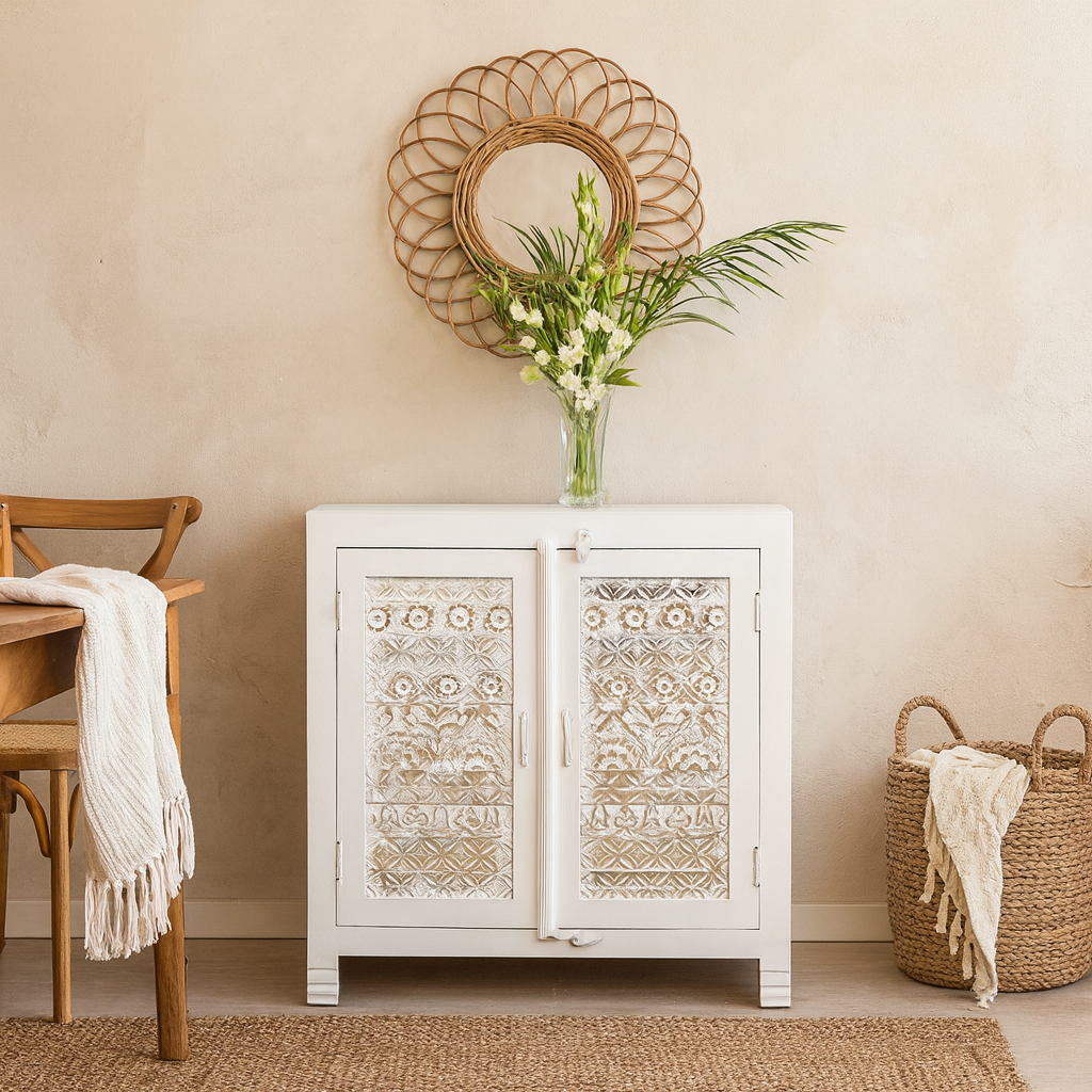 Anna Carved Wooden Chest