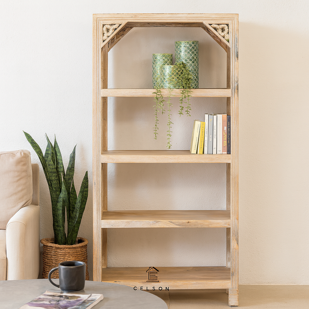 Petros Hand Carved Bookshelf