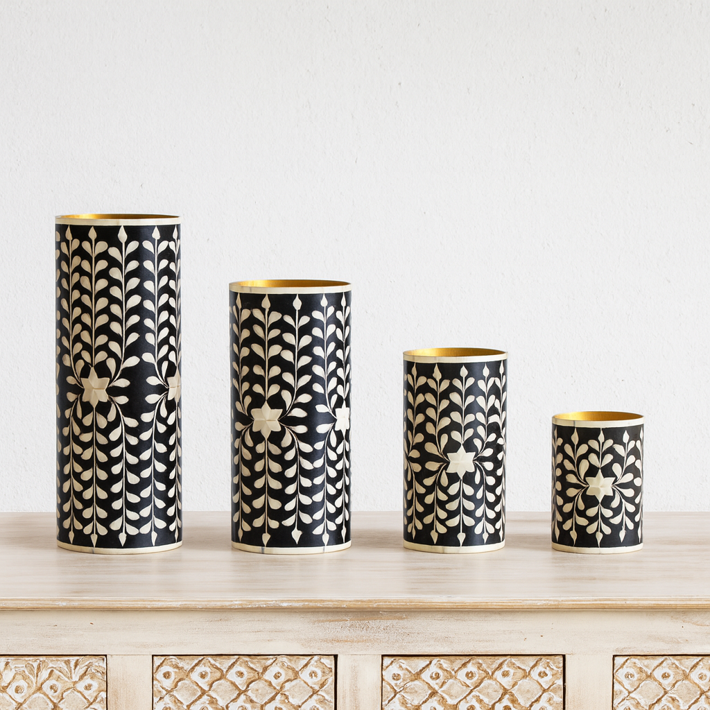 Winslet Bone Inlay Vase