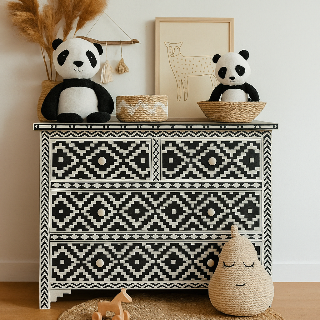 Reva Bone Inlay Chest of Drawer