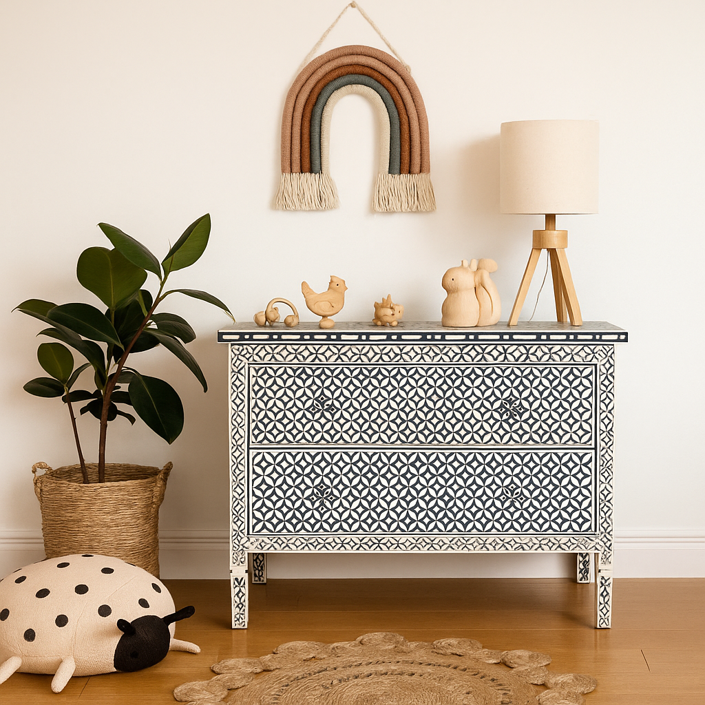 Avan Bone Inlay Chest of Drawer