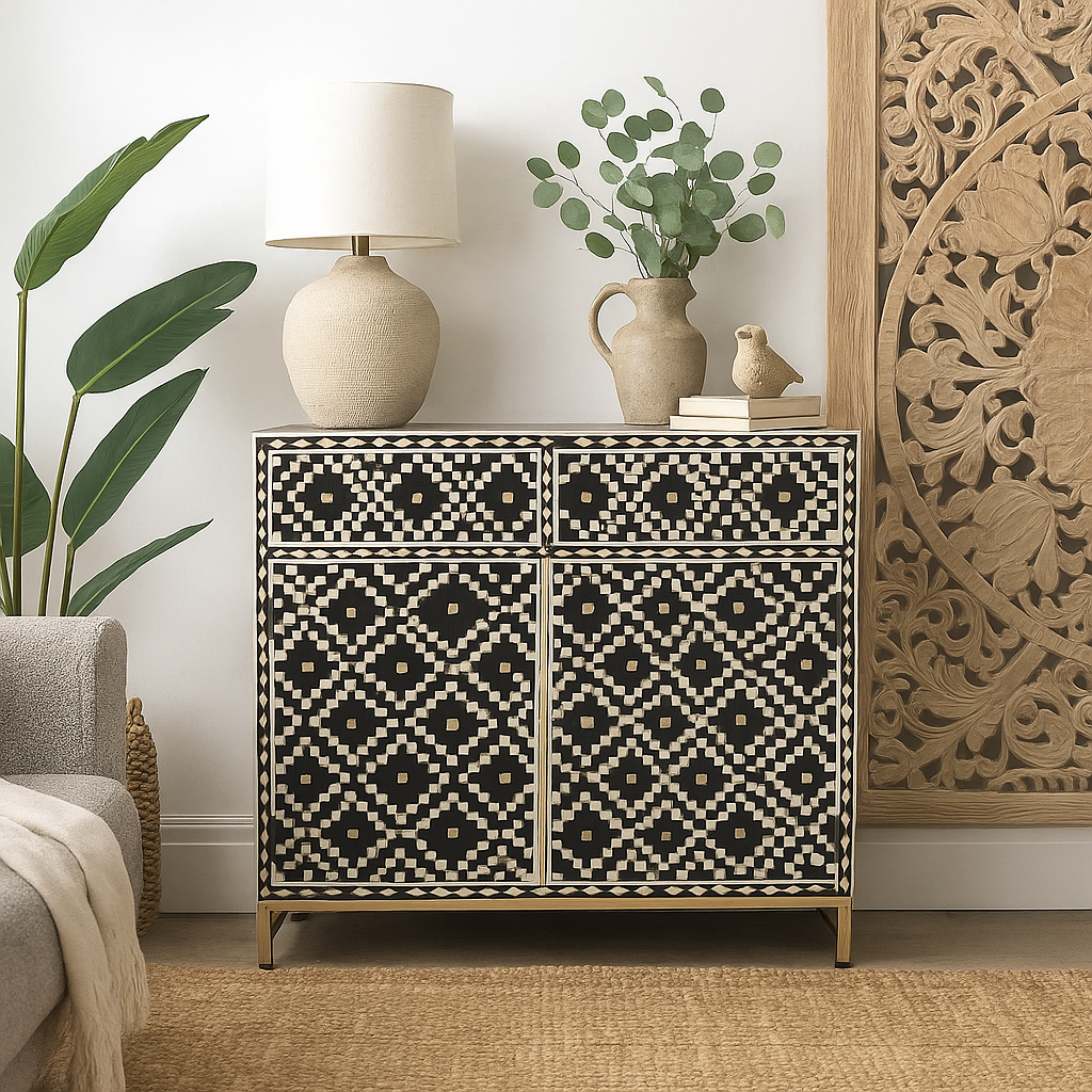 Harris Bone Inlay Cabinet