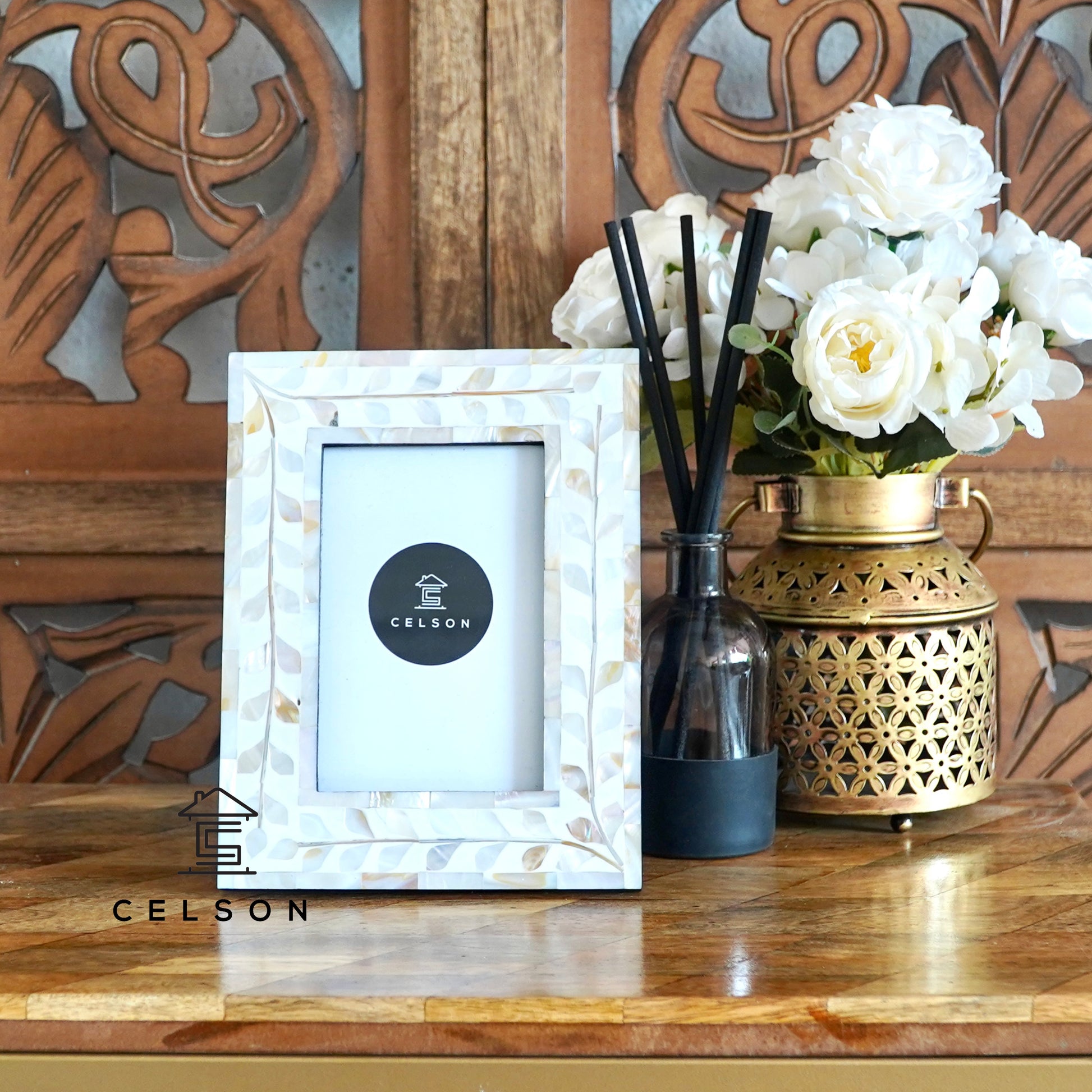 Liza Mother of Pearl Inlay Photo Frame