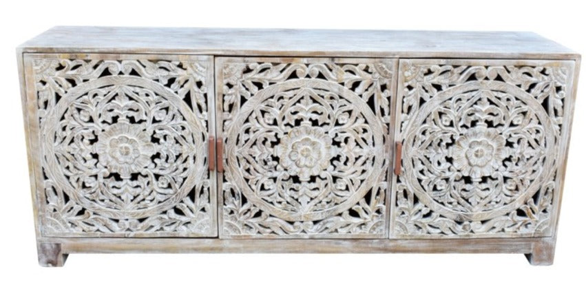 David Wooden Carved TV Cabinet