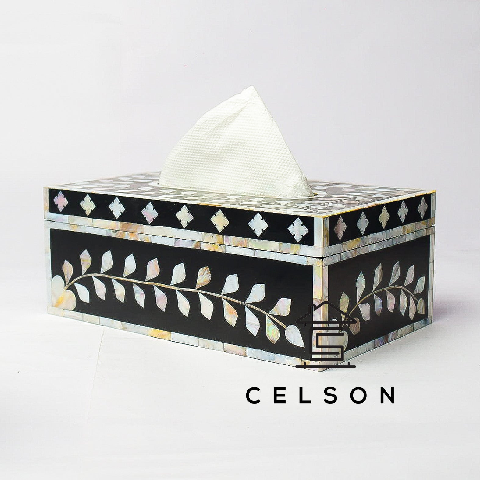 Lyla Mother Of Pearl Tissue Box
