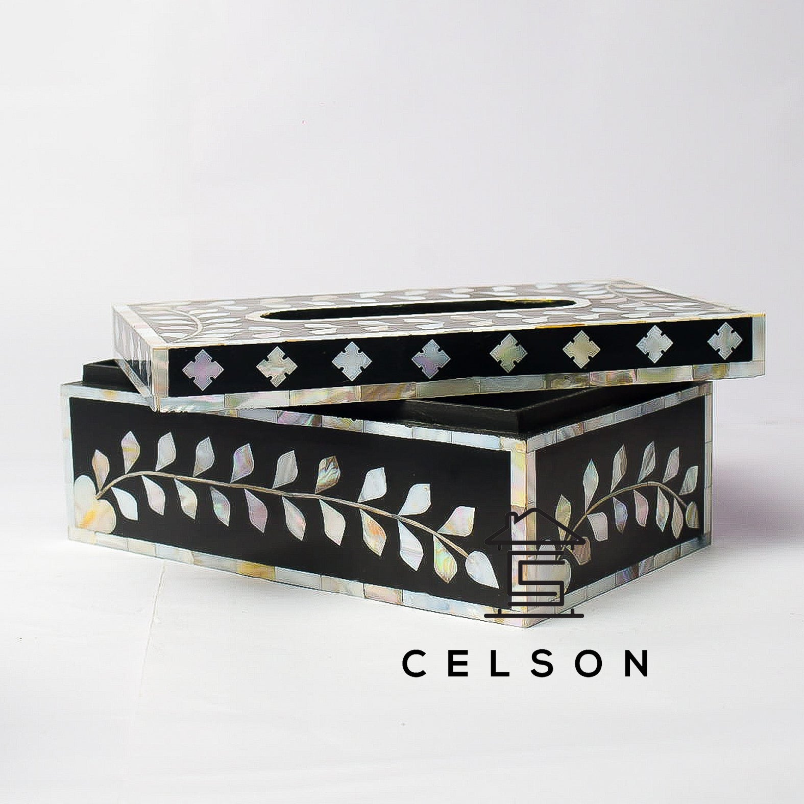 Lyla Mother Of Pearl Tissue Box