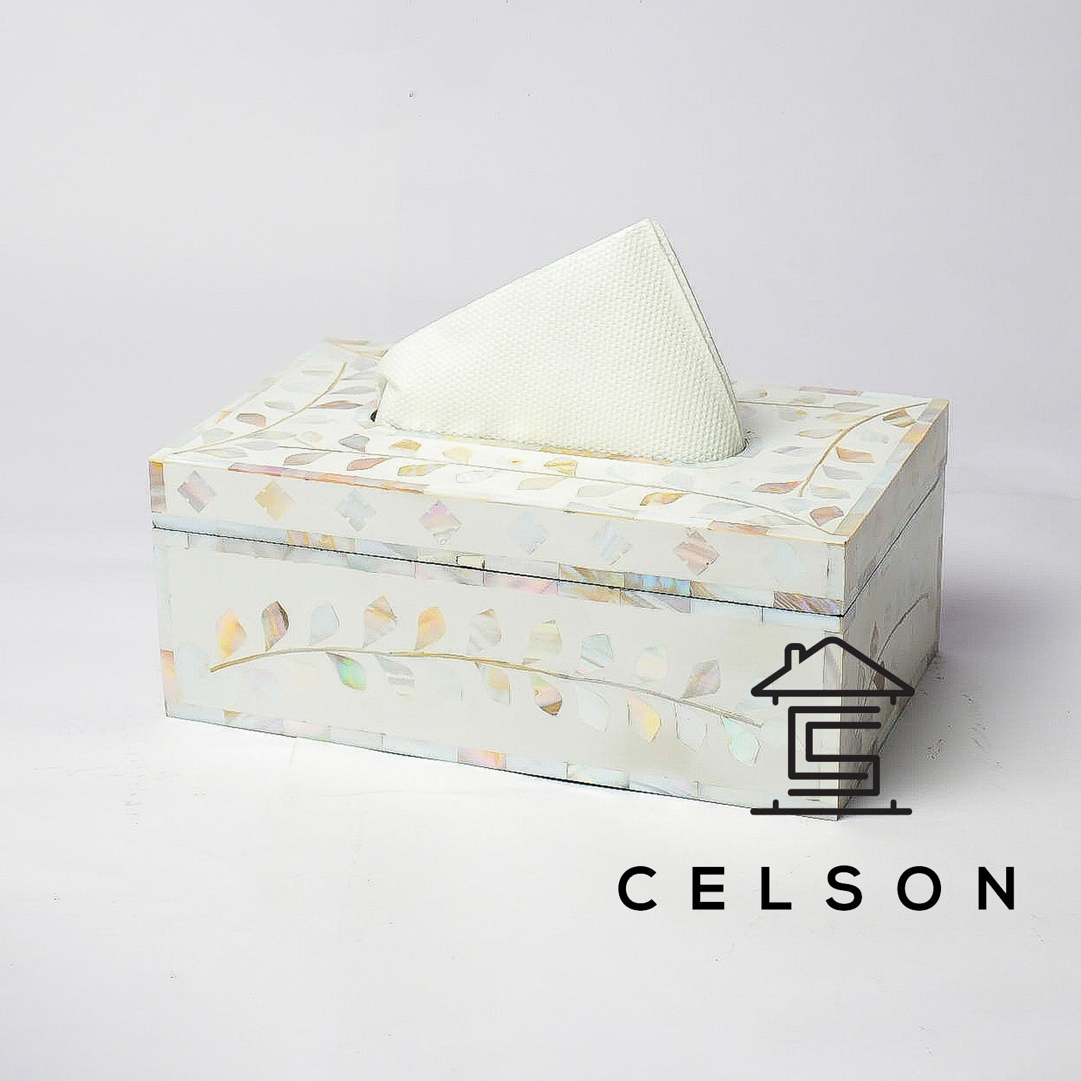 Lyla Mother Of Pearl Tissue Box