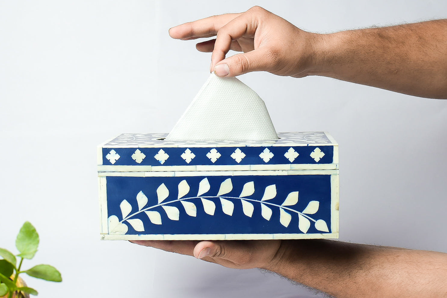 Obie MOP Inlay Tissue Box