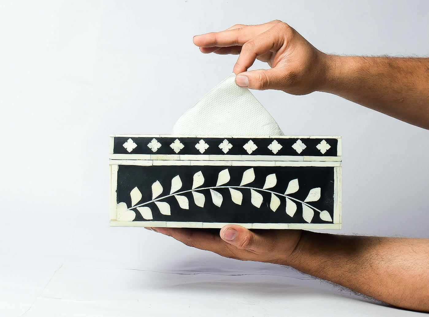 Obie MOP Inlay Tissue Box