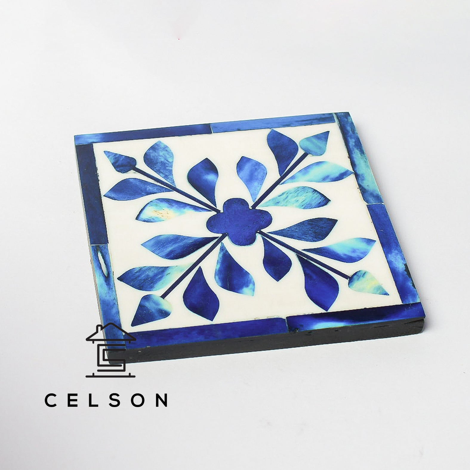 Anayaa Floral Bone Inlay Coaster