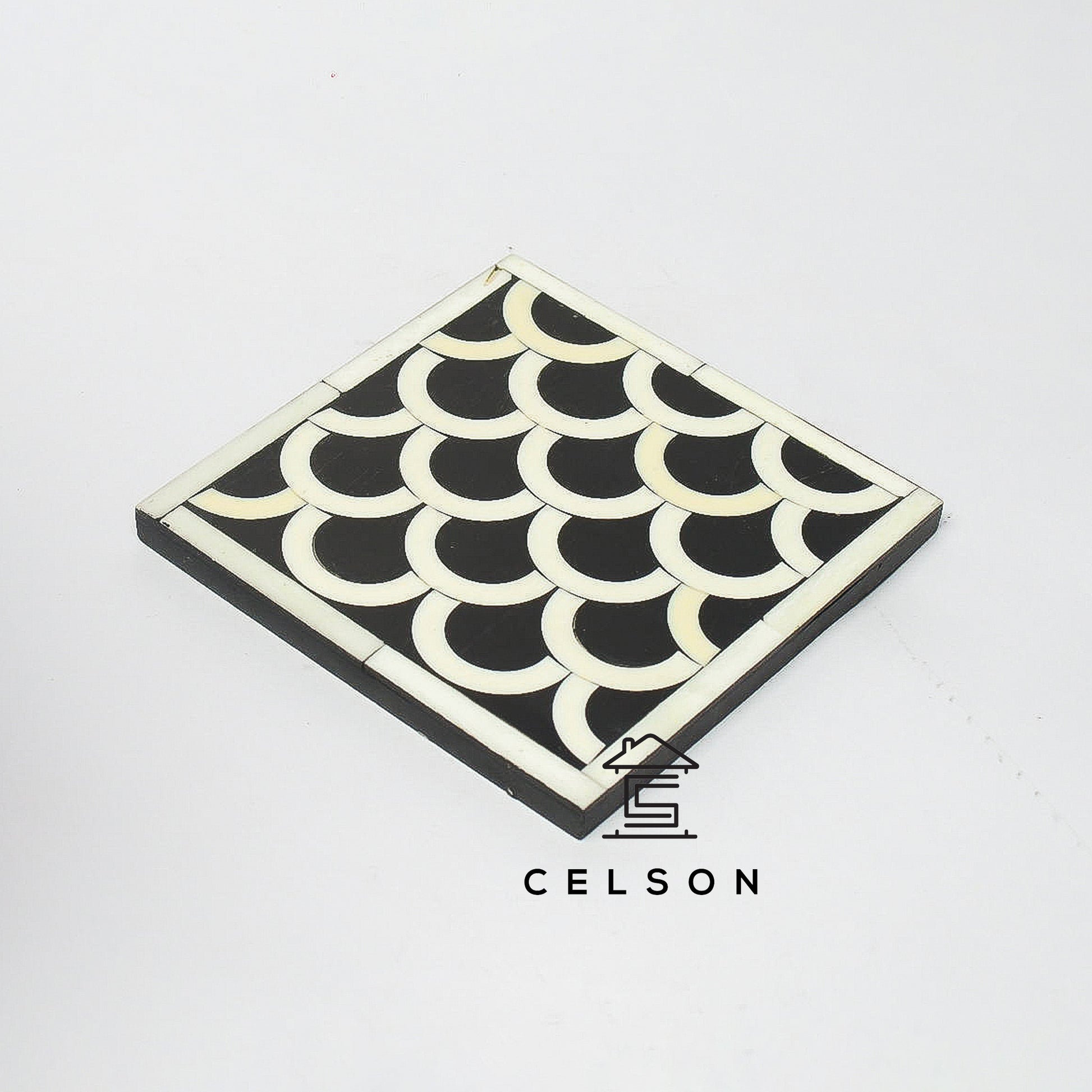 Fish Scale Bone Inlay Coaster