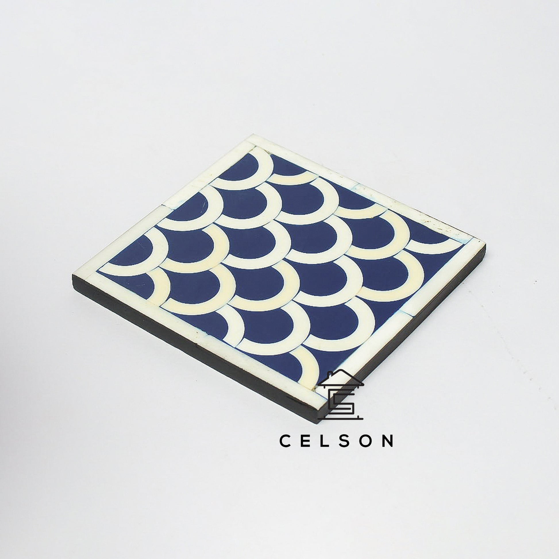 Fish Scale Bone Inlay Coaster