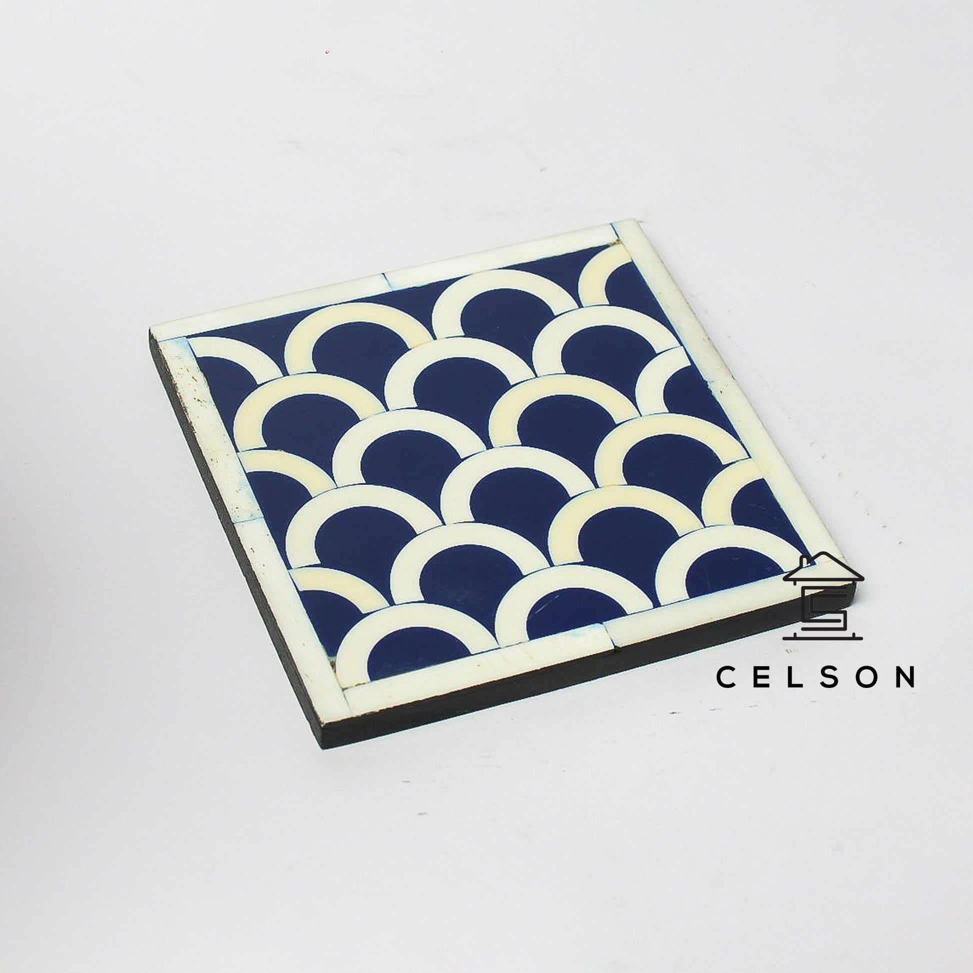 Fish Scale Bone Inlay Coaster
