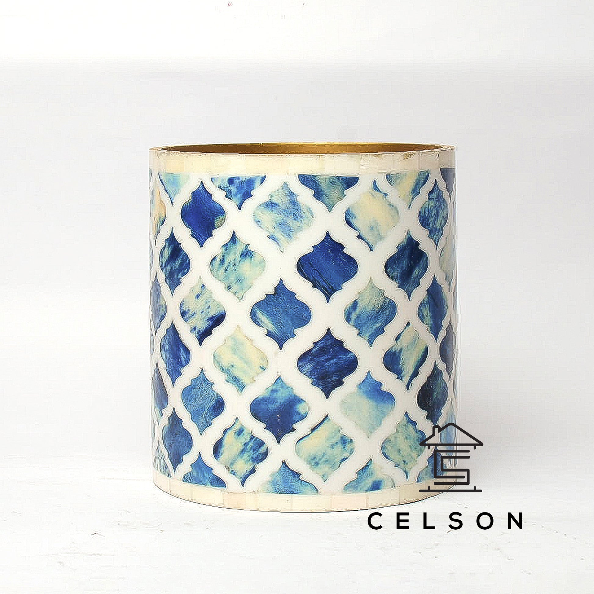 Amelia Bone Inlay Vase