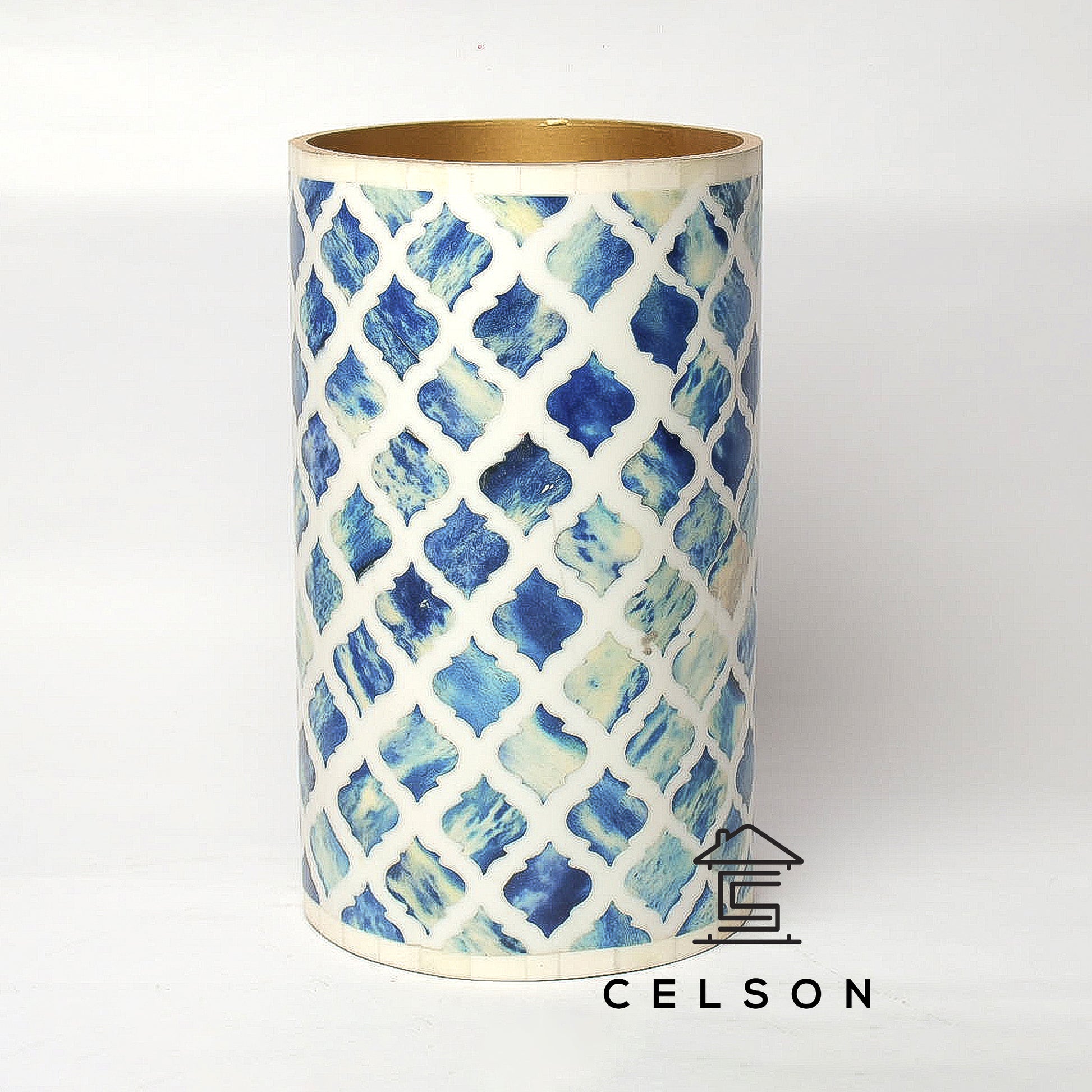 Amelia Bone Inlay Vase