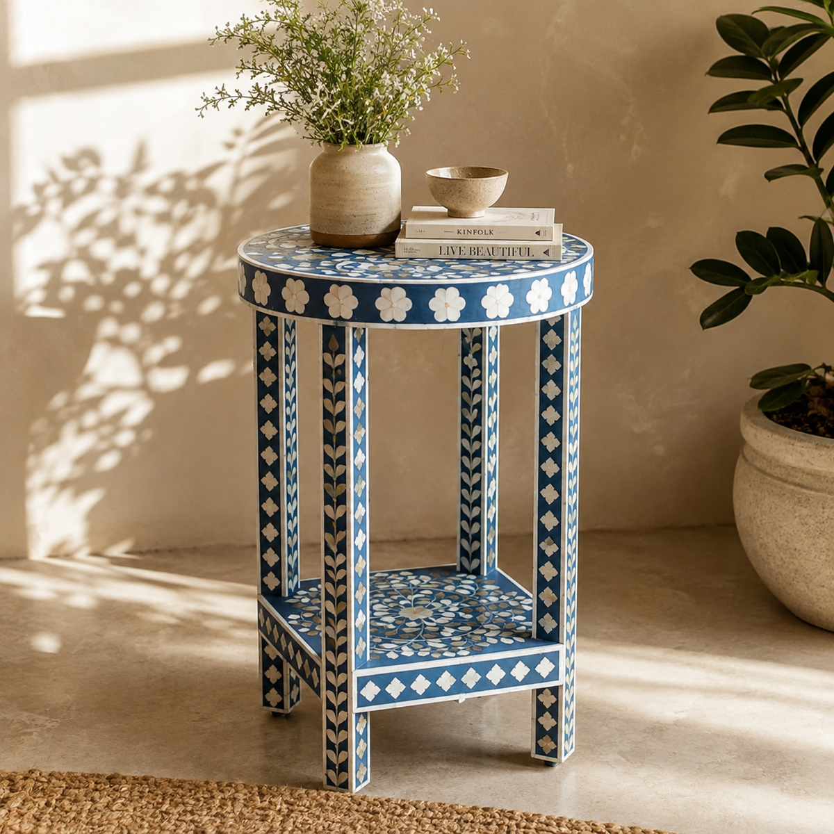 Reeva Mother of Pearl Inlay Side Table
