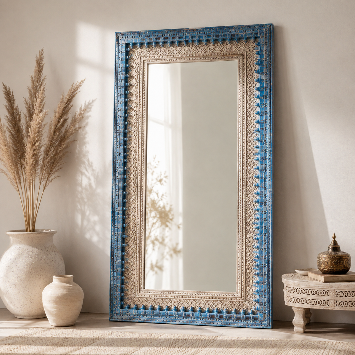 Thormi Hand Carved Mirror