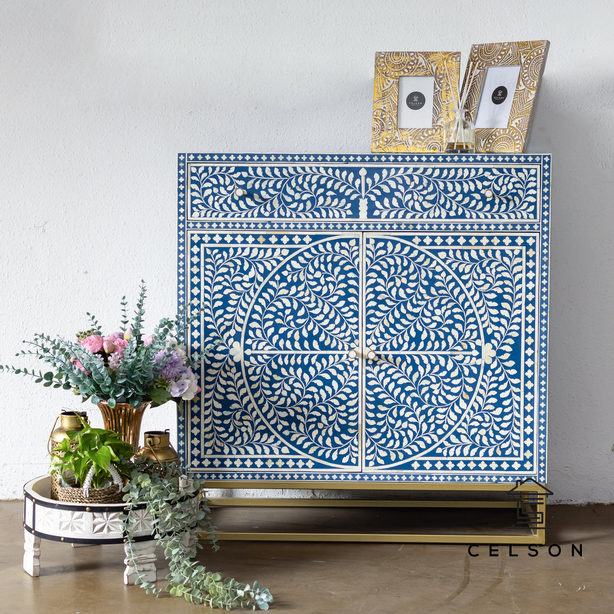 Liona Bone Inlay Chest of Drawer
