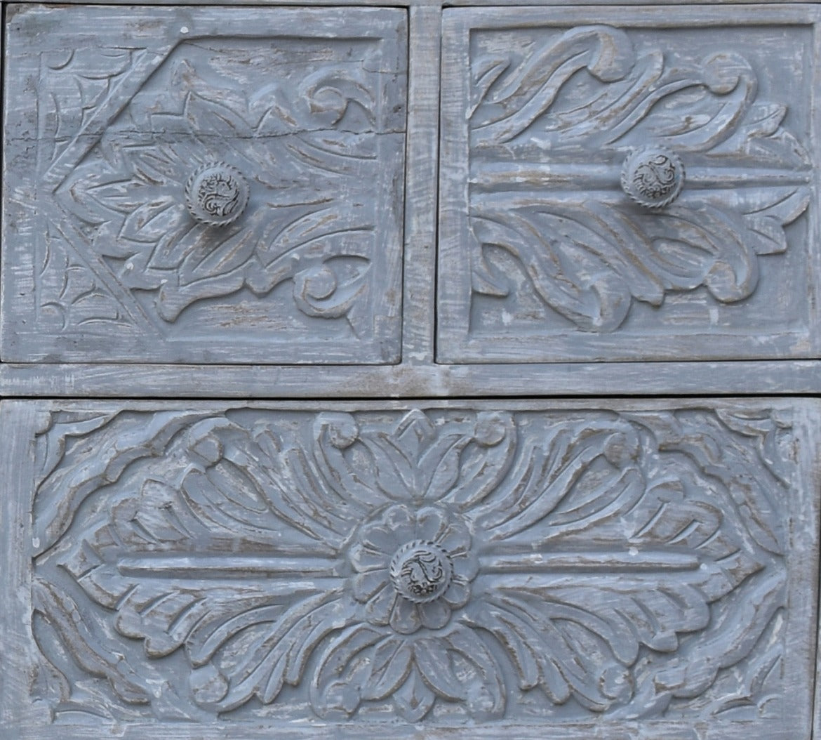 Cora Hand Carved Wooden TV Cabinet