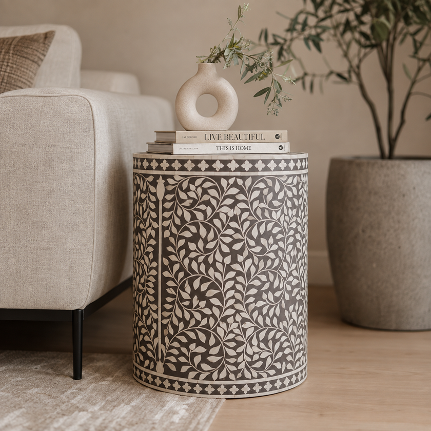 Dimsi Bone Inlay Stool