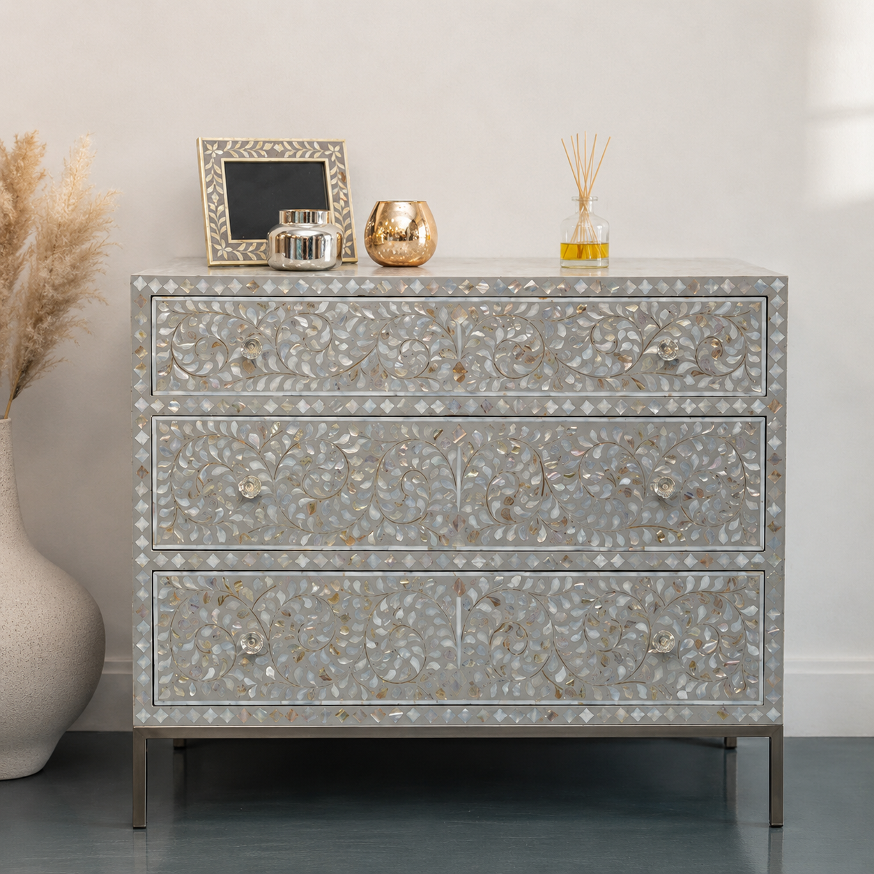 Madora Mother of Pearl Inlay Chest of Drawer