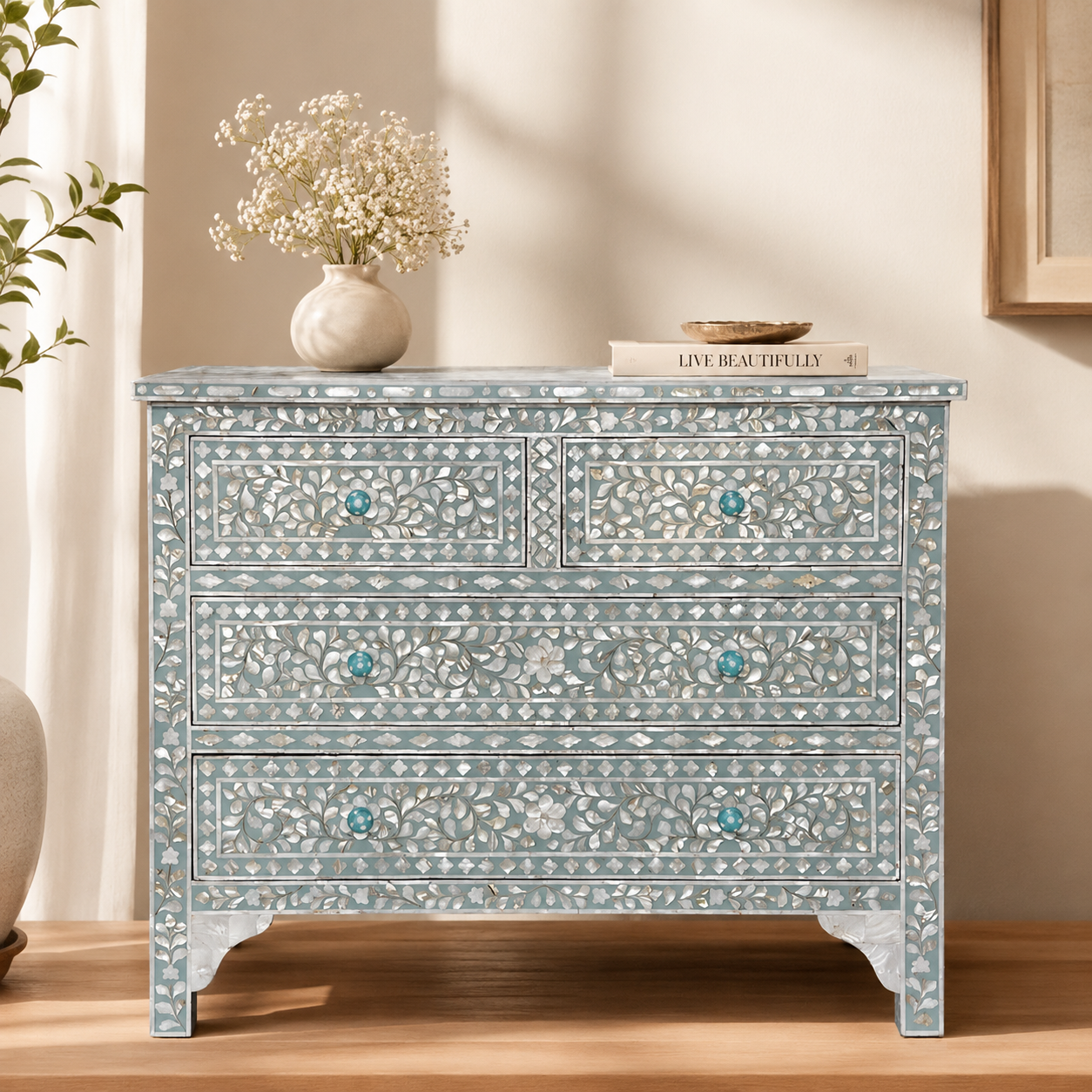 Mumbi Mother of Pearl Chest of Drawer