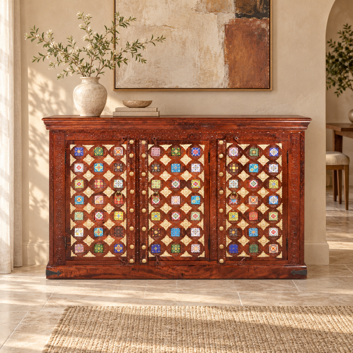 Andrew Hand Carved Wooden Sideboard