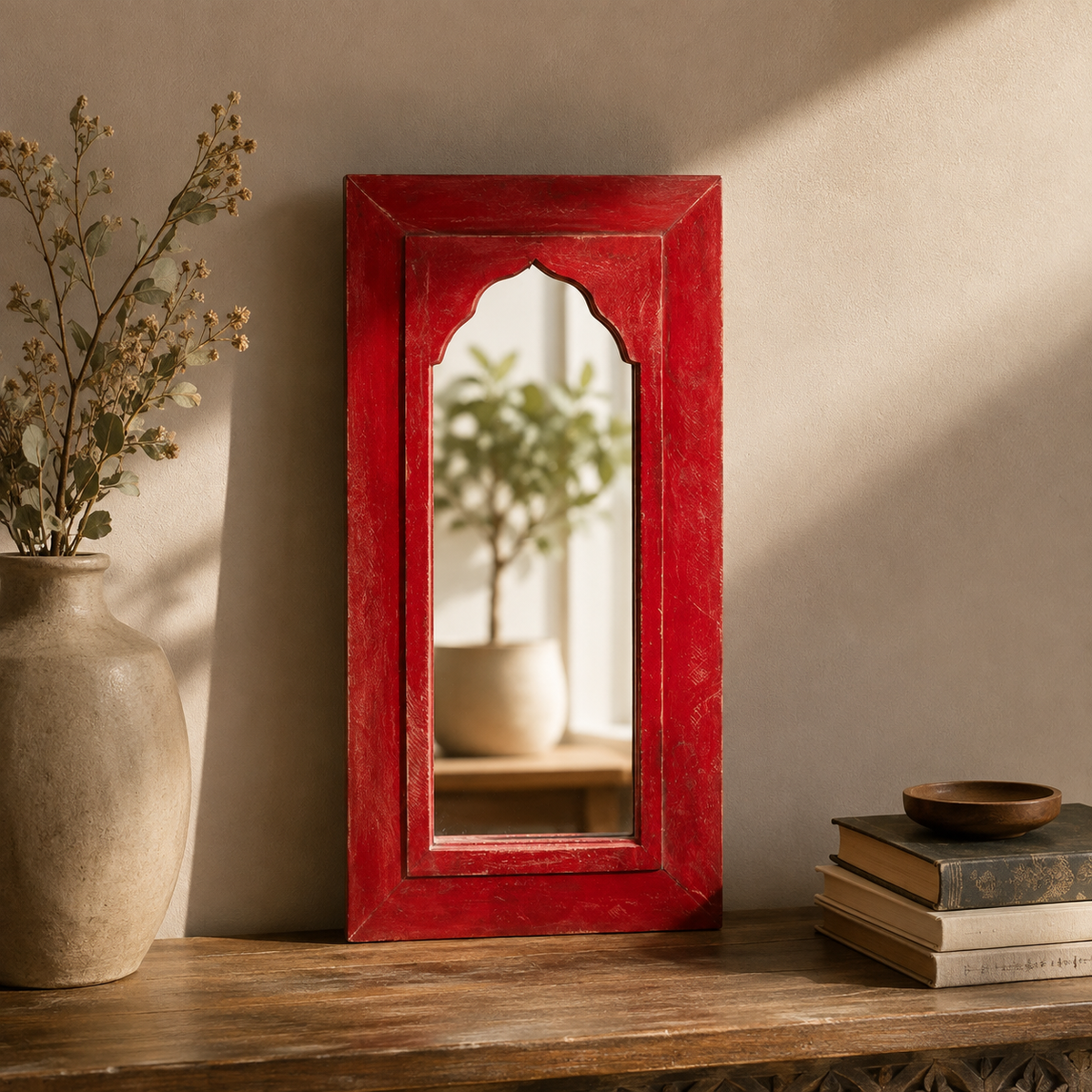 Rima Hand Painted Wooden Mirror