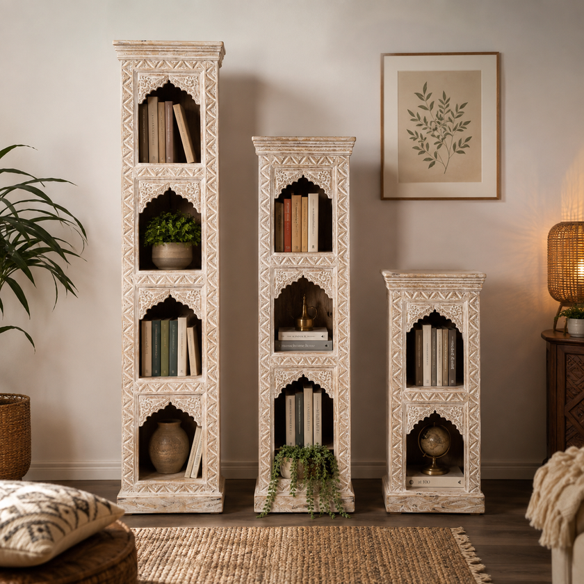 Zayric Carved Bookshelf