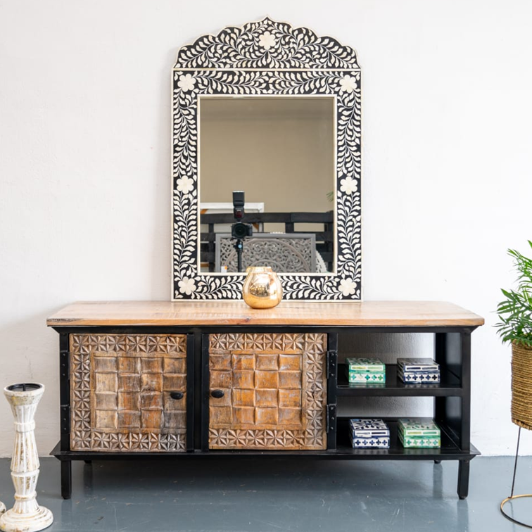 Austin Hand Carved Wooden TV Cabinet