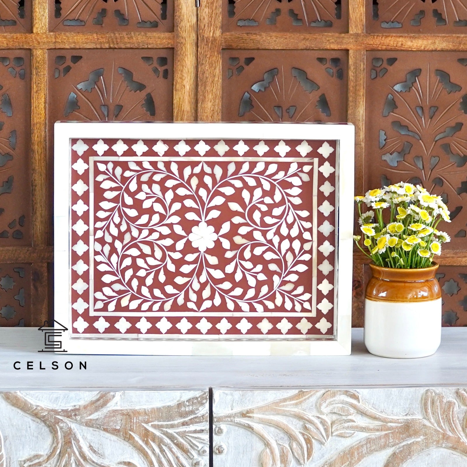 Olivia Bone Inlay Tray