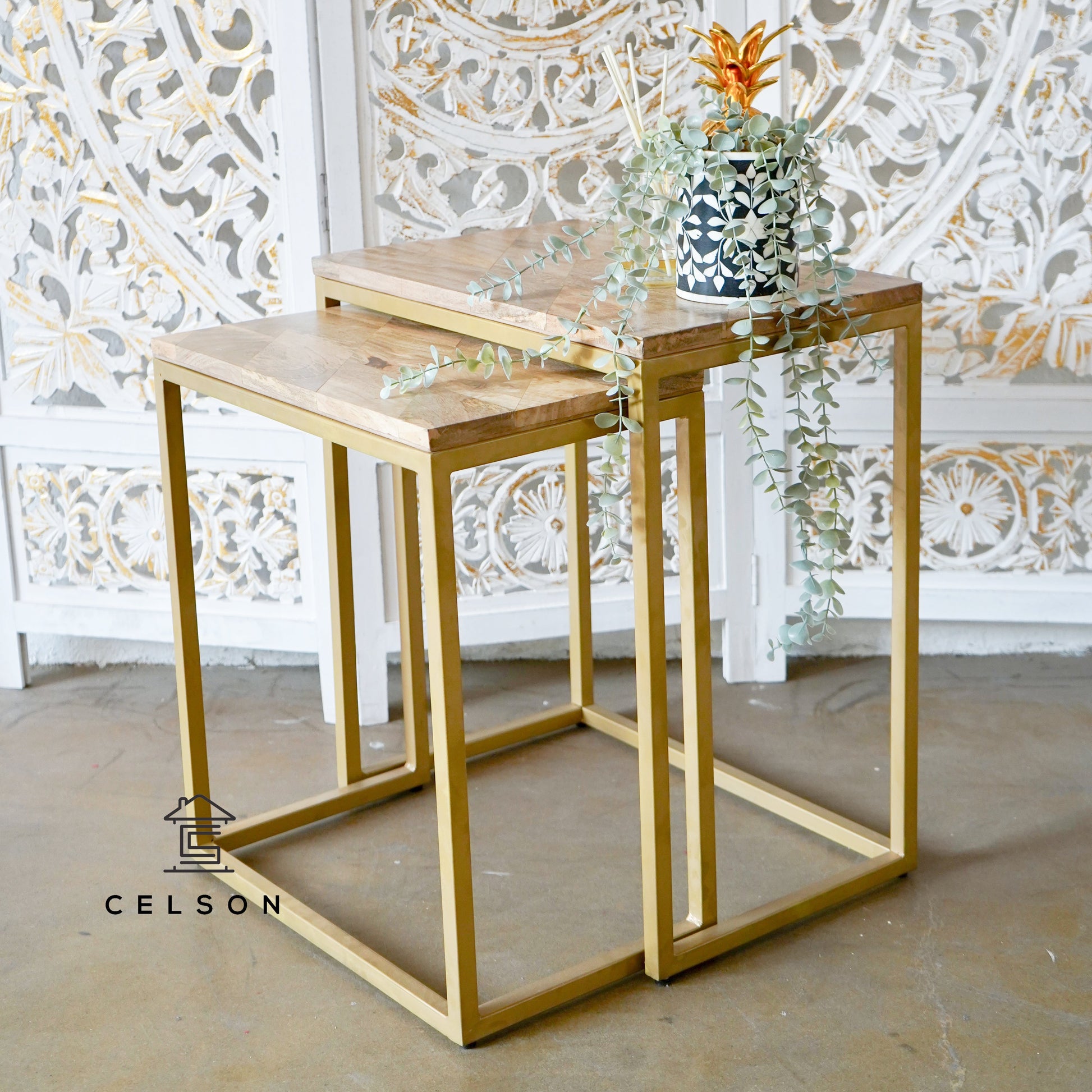 Rian Wooden Nesting Table Set