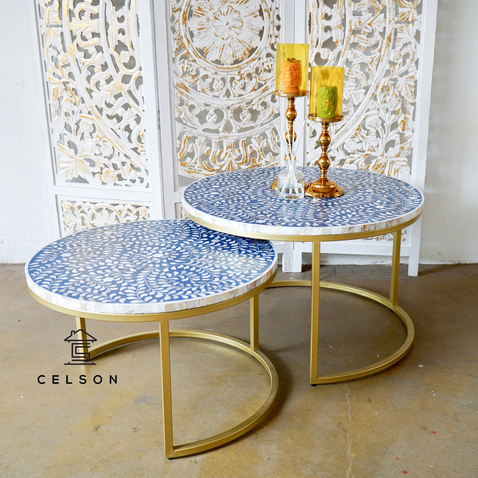 Nia Mother of Pearl Inlay Coffee Table