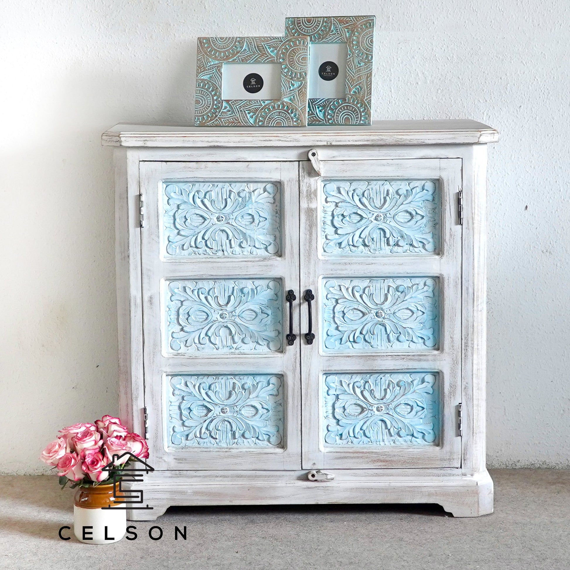 Naina Carved Wooden Cabinet