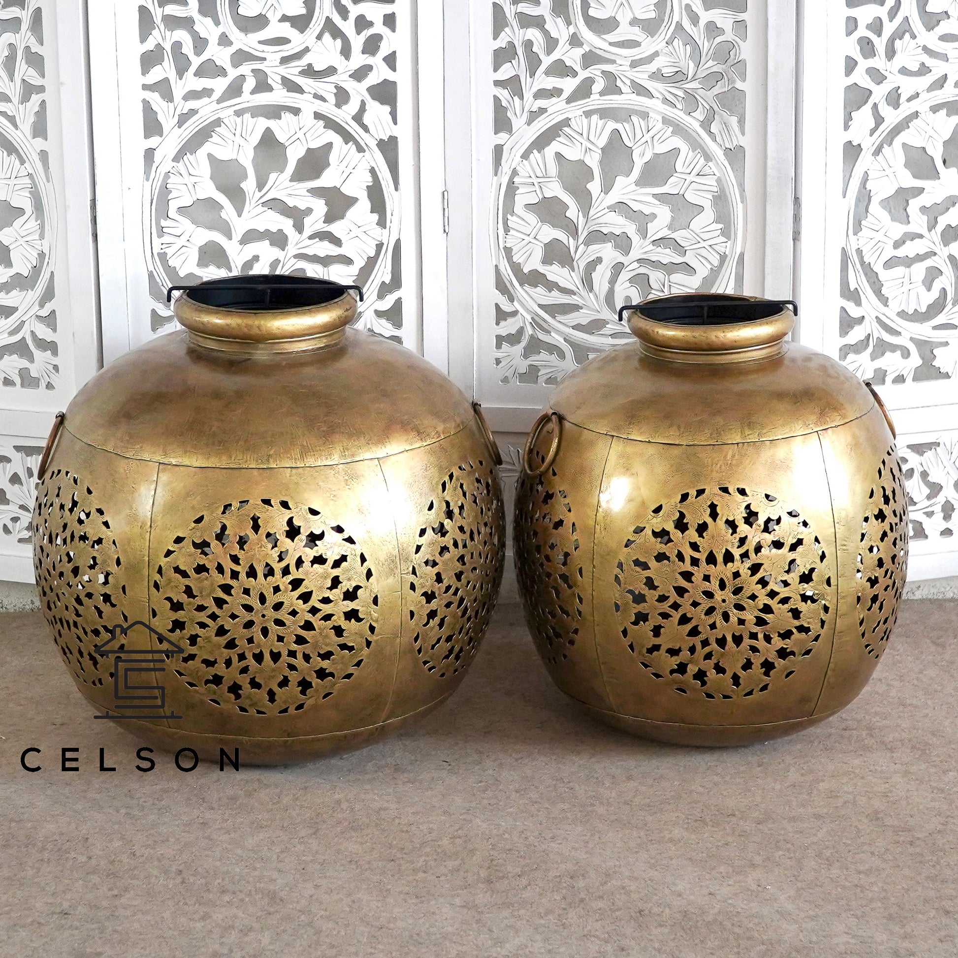 Arnav Brass Finish Lantern