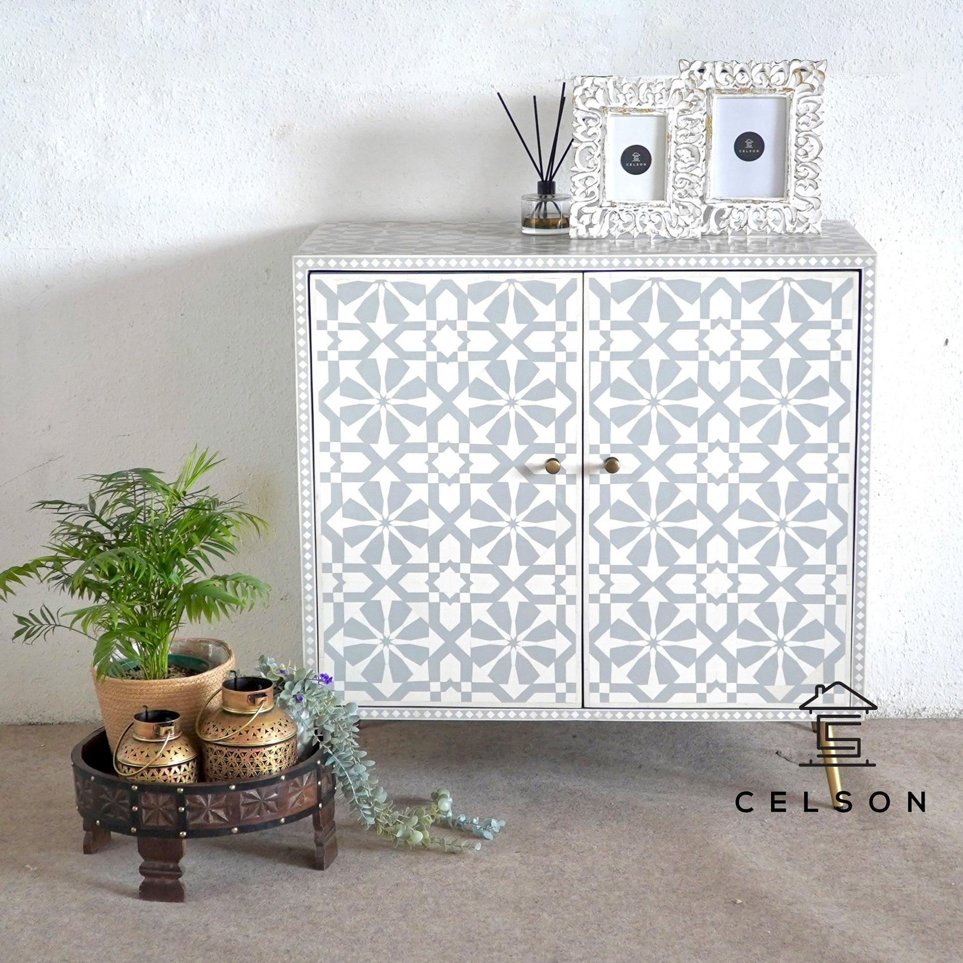 Robert Bone Inlay Cabinet