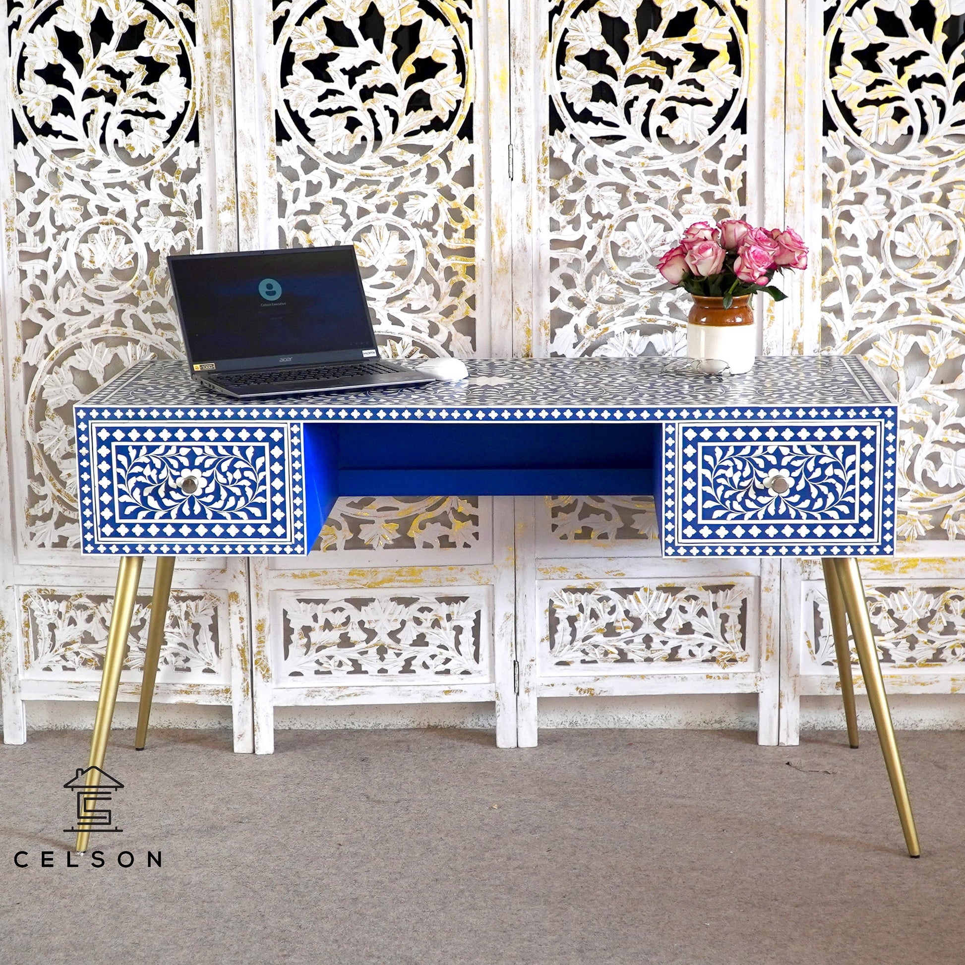 Alvin Bone Inlay Study Table