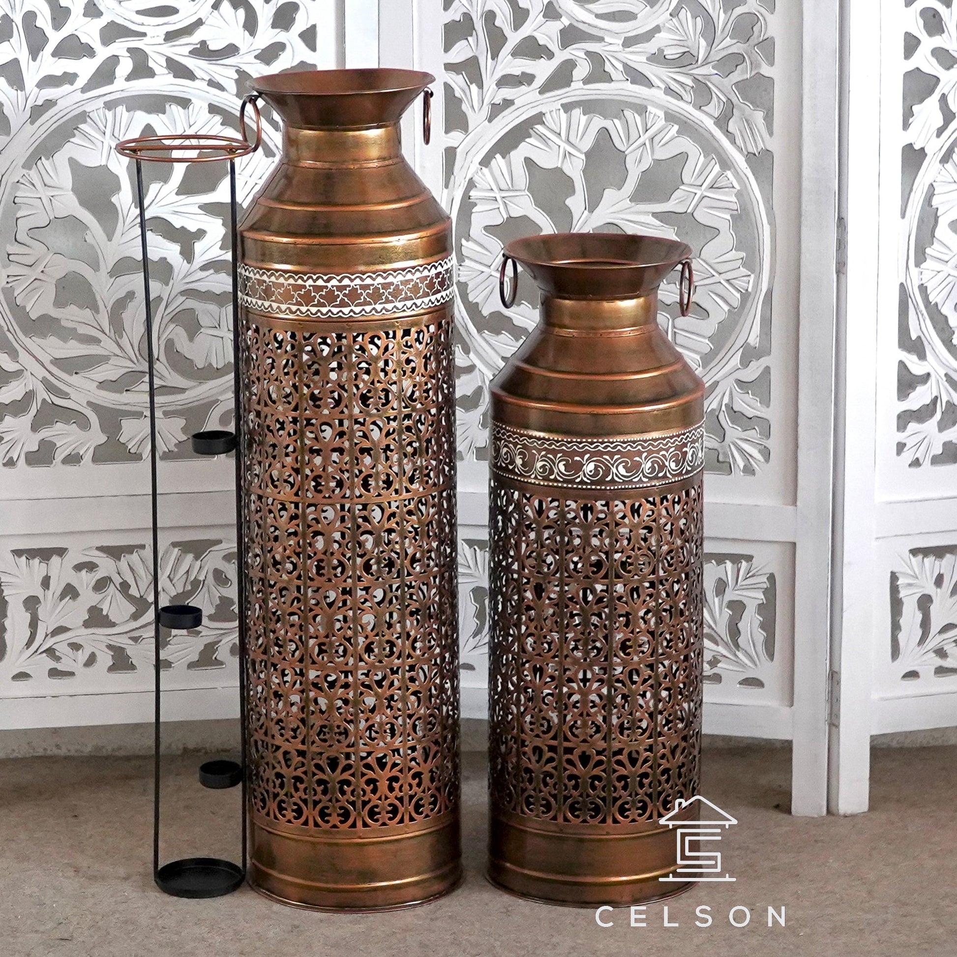 Axel Antique Copper Lantern