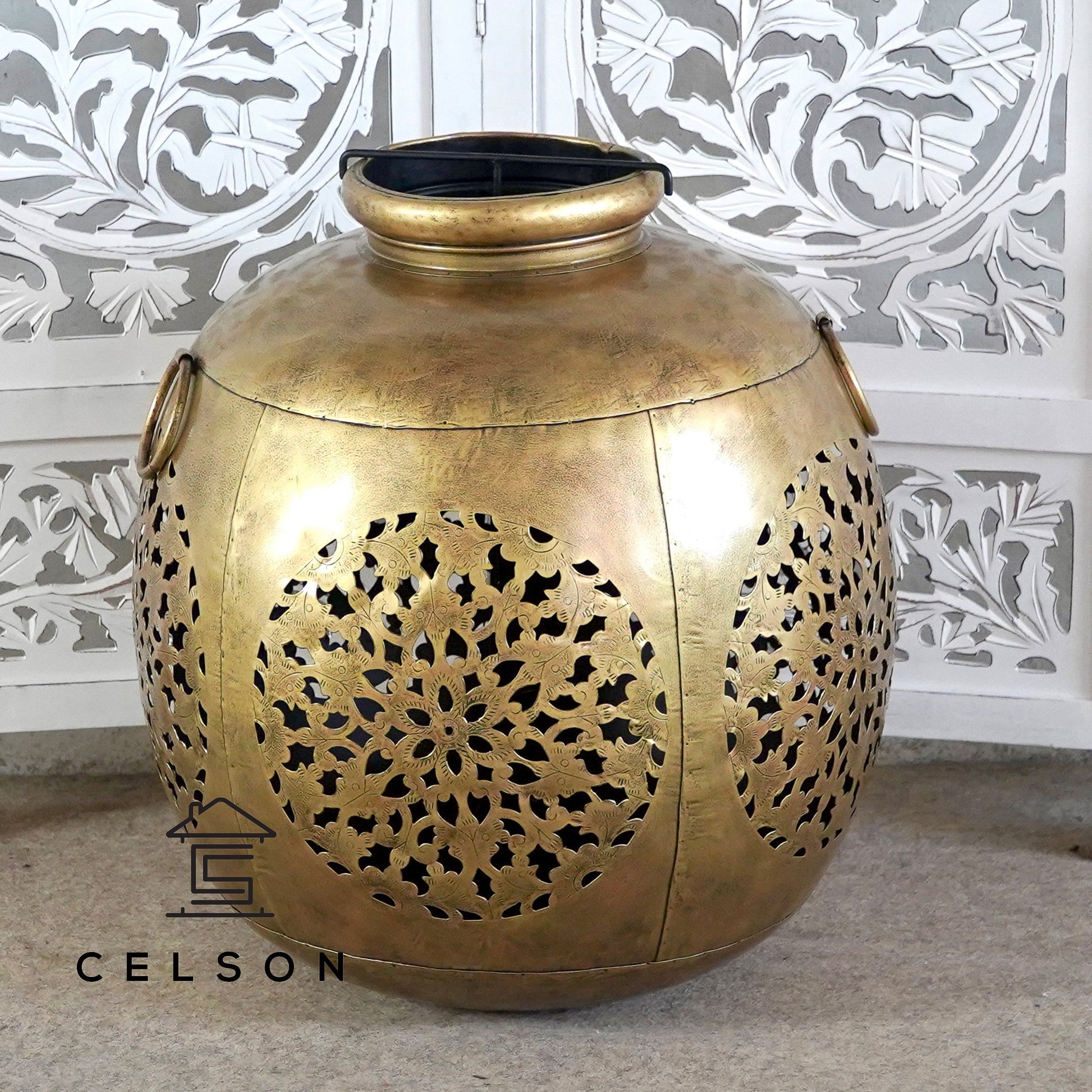 Arnav Brass Finish Lantern