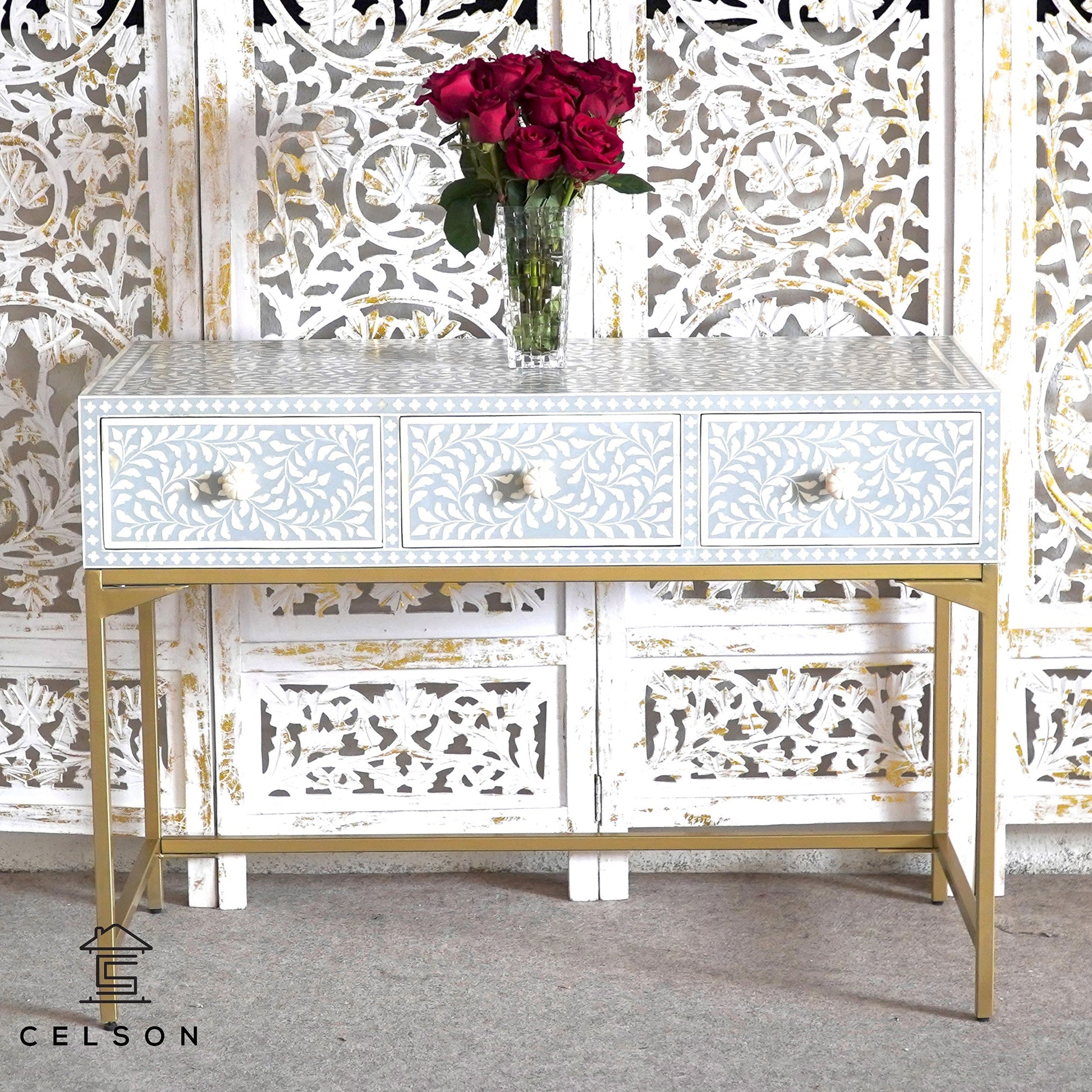 Levi Bone Inlay Console Table