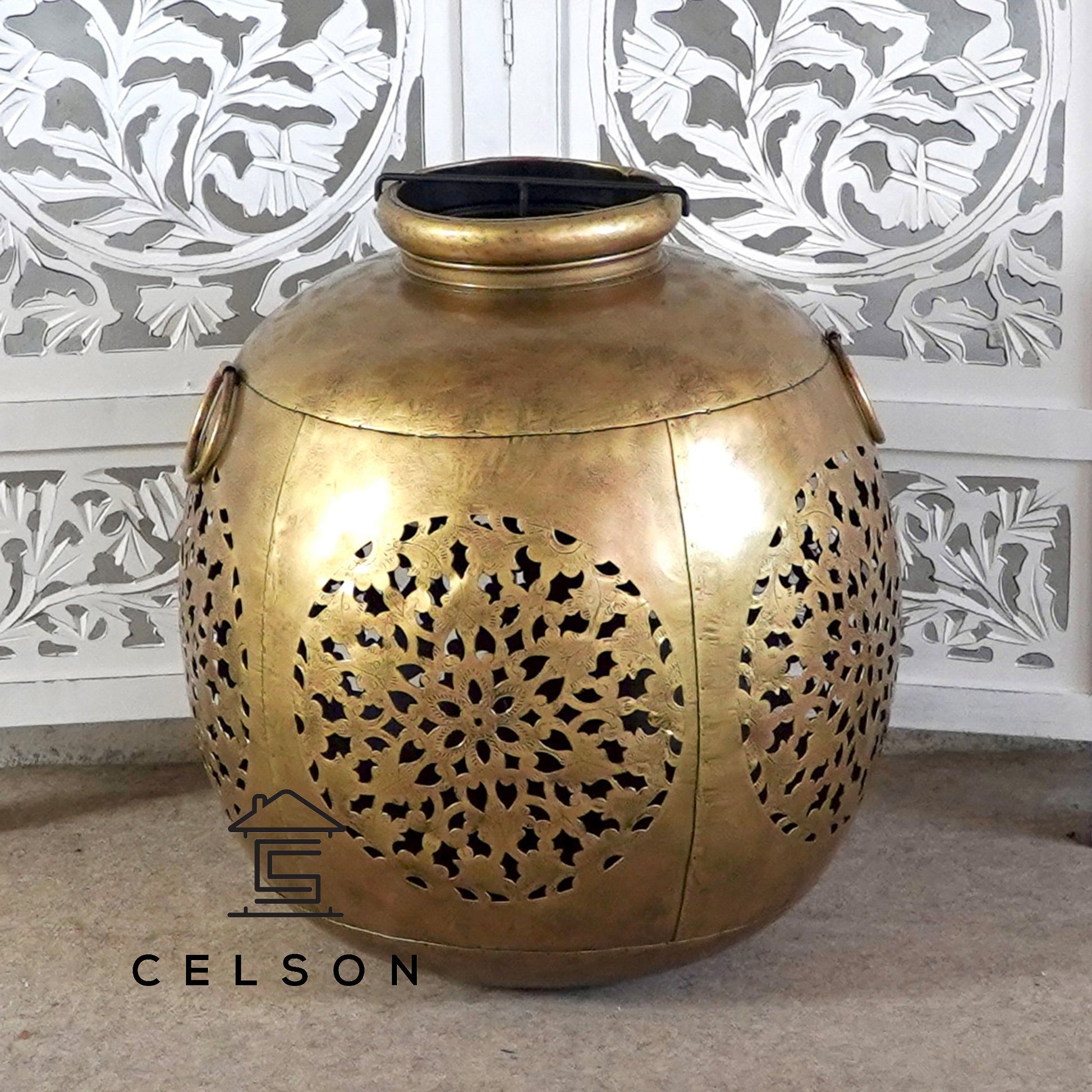 Arnav Brass Finish Lantern