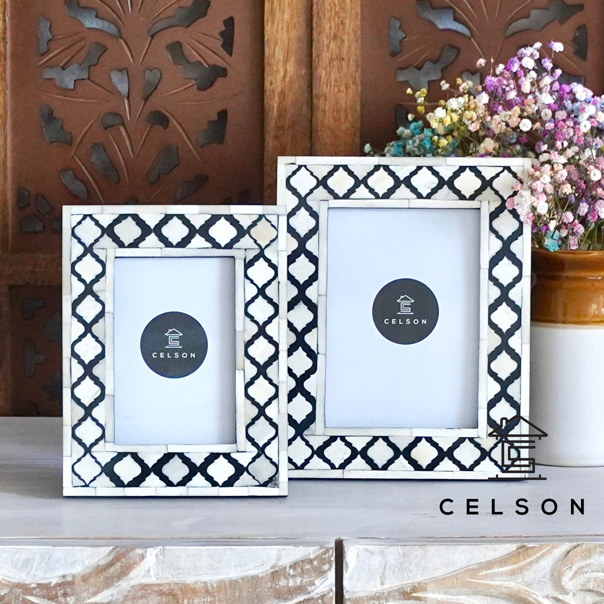 Nina Bone Inlay Photo Frame