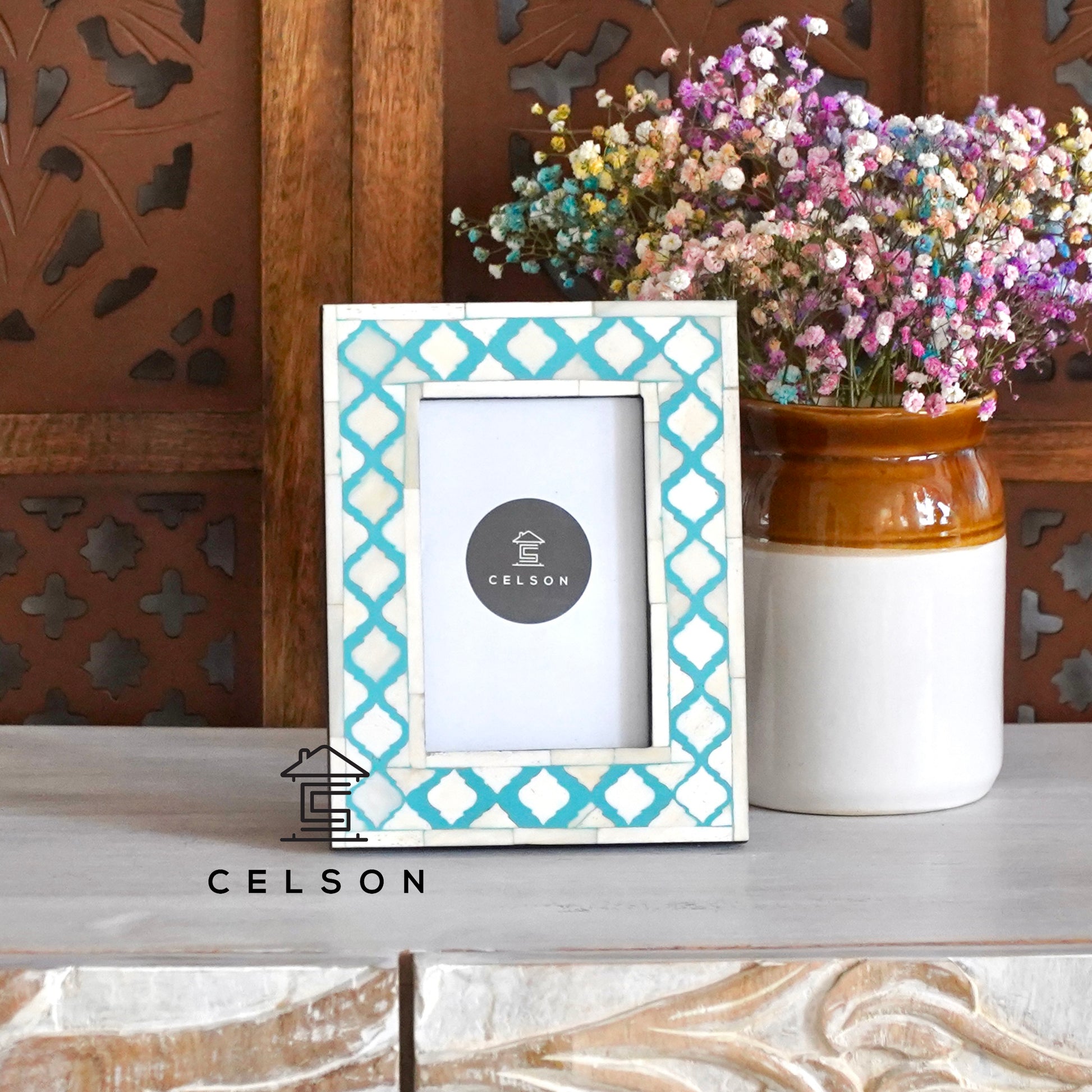 Liza Bone Inlay Photo Frame