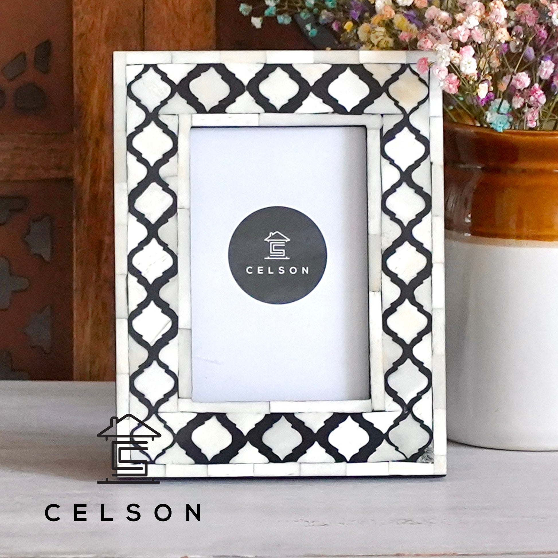 Nina Bone Inlay Photo Frame