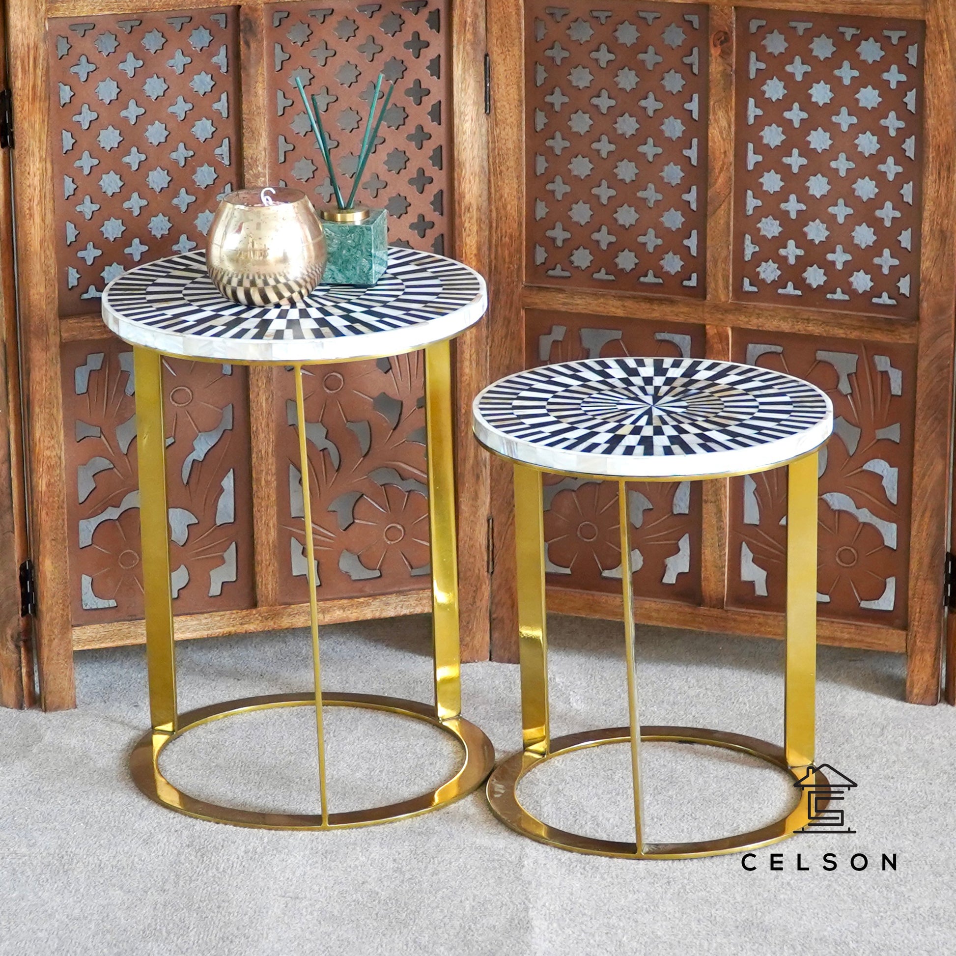 Jack Mother of Pearl Inlay Side Table