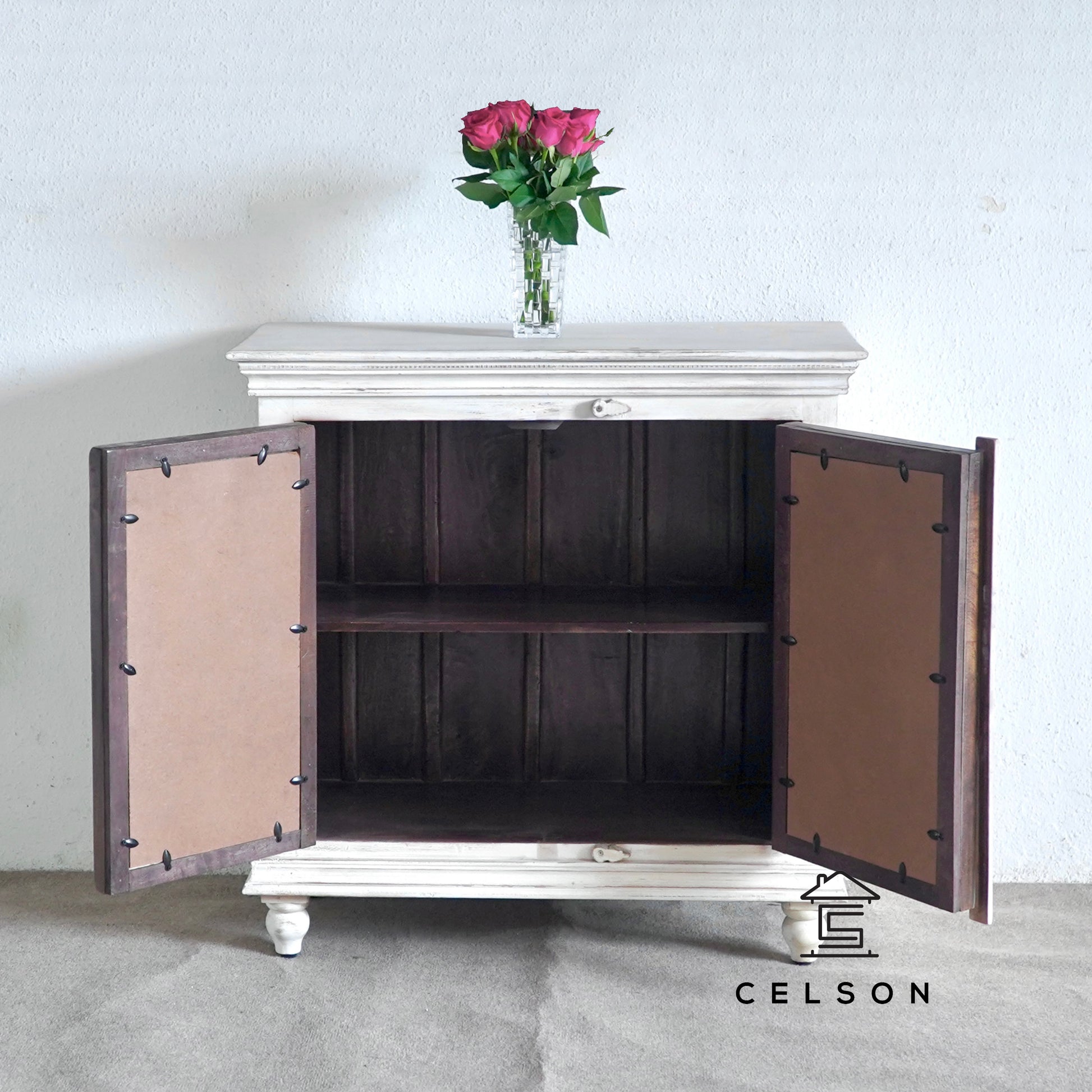 Ellma Carved Wooden Chest