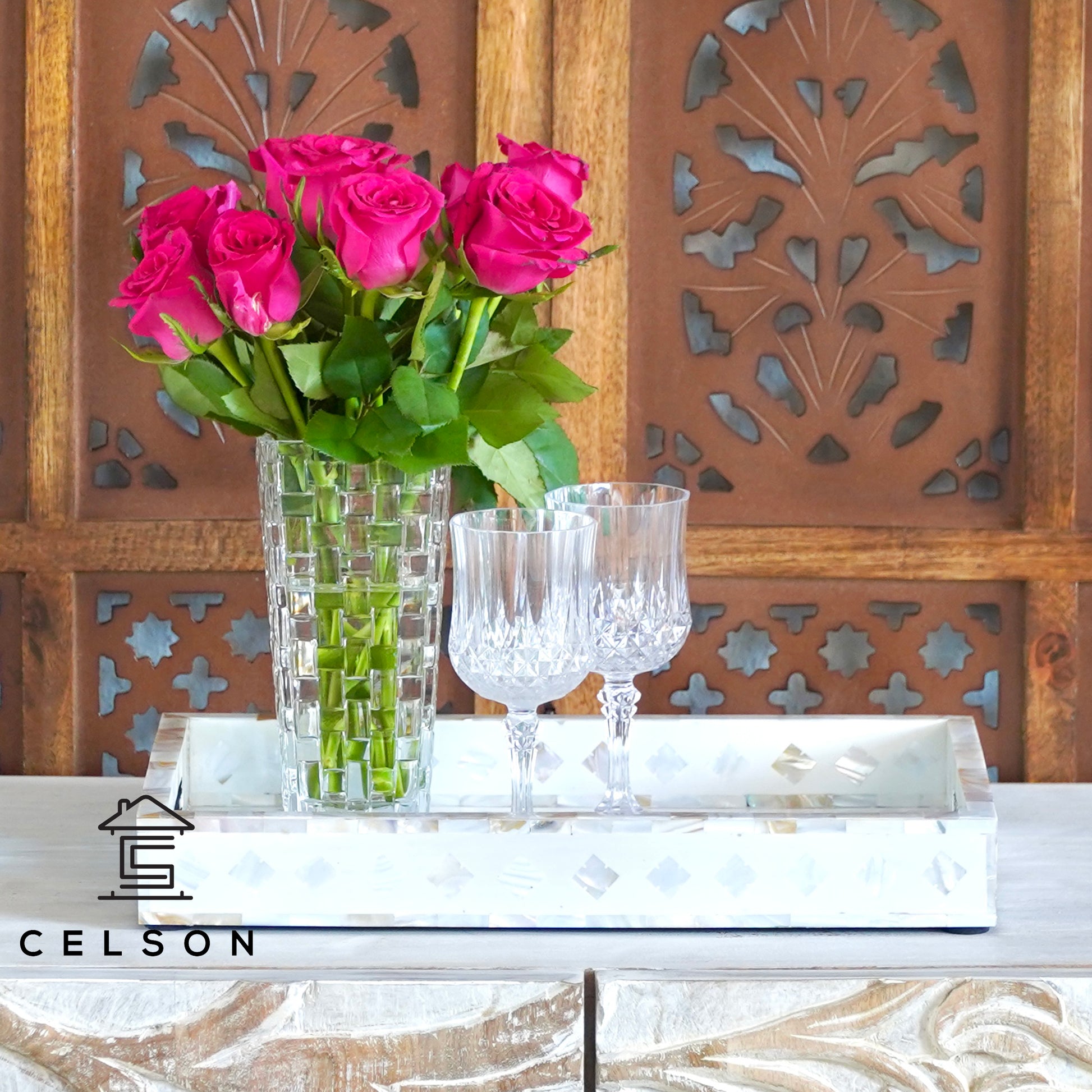 Gus Mother of Pearl Inlay Tray